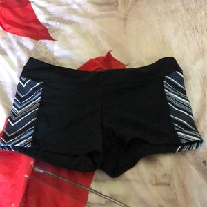 Black bathing suit shorts